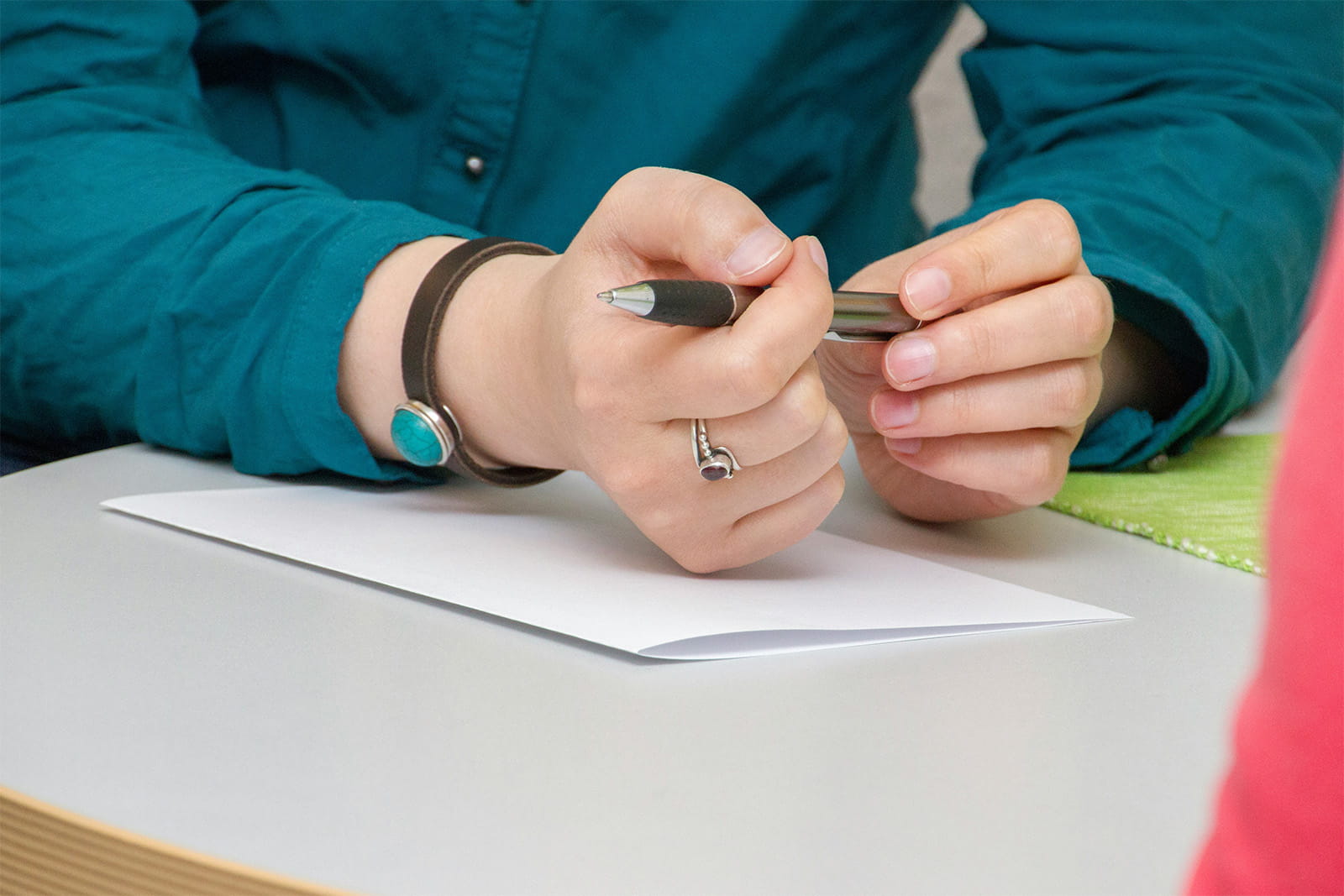 Person ready to take notes