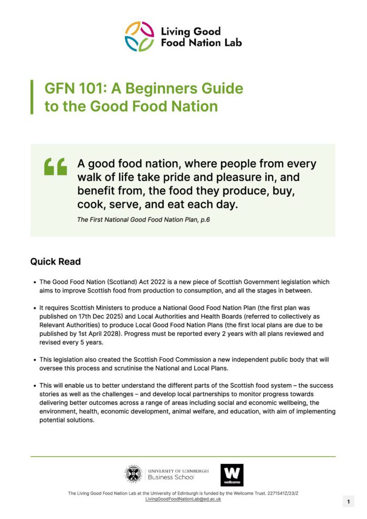 Preview of GFN 101 - A Beginner's Guide to the Good Food Nation